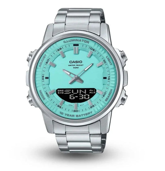 💎 Turquoise Dial Men's Watch | Luxury Stainless Steel Quartz Wrist Watch for Men ⌚✨
